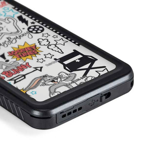 Looney Tunes Bugs Bunny Patches Galaxy S24 Plus Waterproof Case